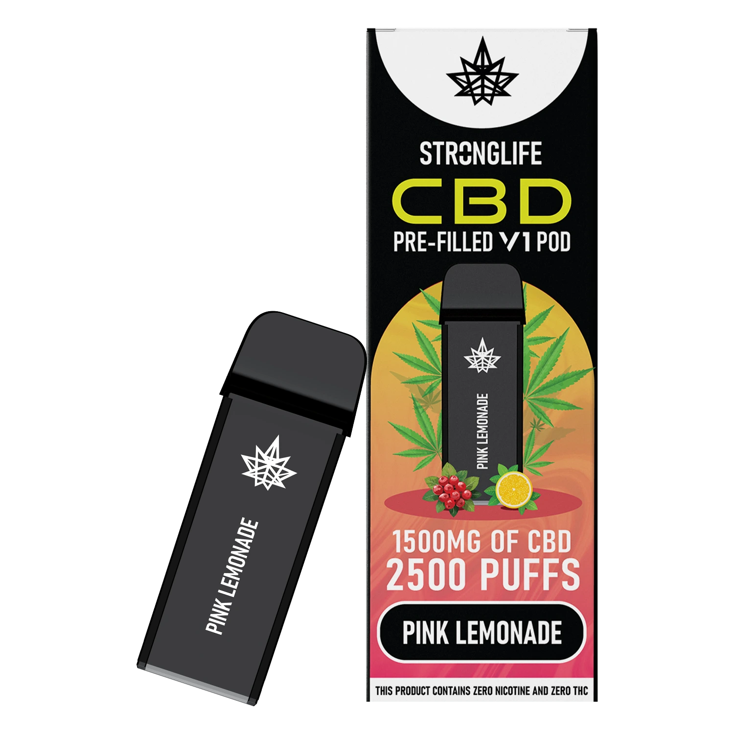 Pink Lemonade V1 Prefilled CBD Vape Pod (Box of 10)