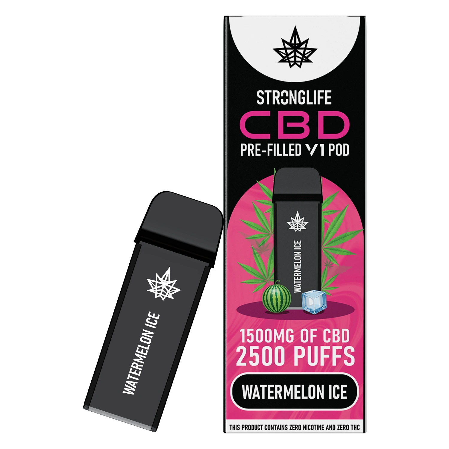 Watermelon Ice V1 Prefilled CBD Vape Pod (Box of 10)