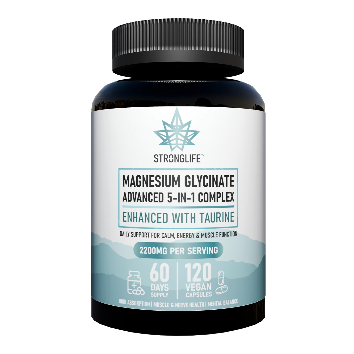 Buy Magnesium Glycinate Advanced 5-in-1 Magnesium Complex with Taurine Stronglife