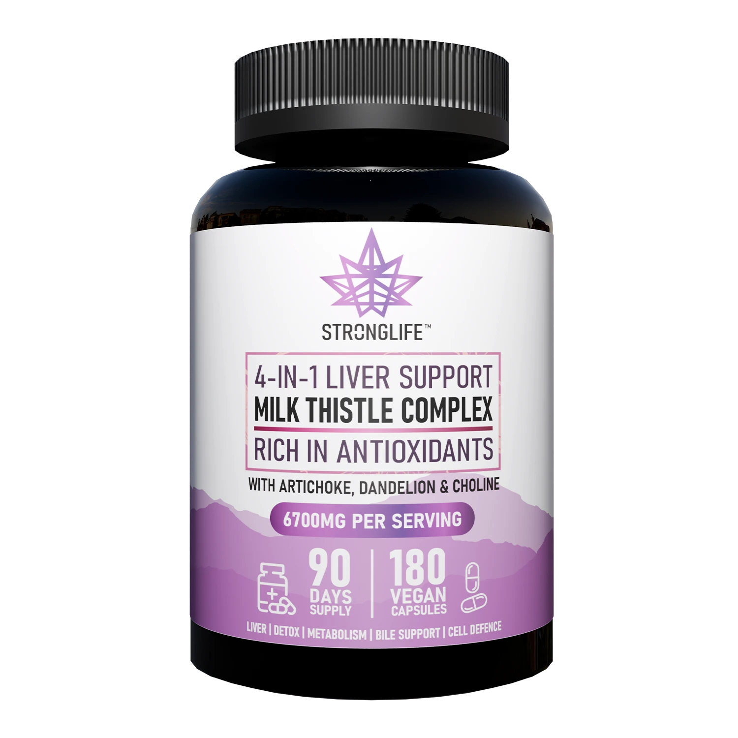 Milk Thistle Capsules Buy Milk Thistle Complex 4-in-1 Liver Support Milk Thistle with Artichoke Dandelion Choline Stronglife