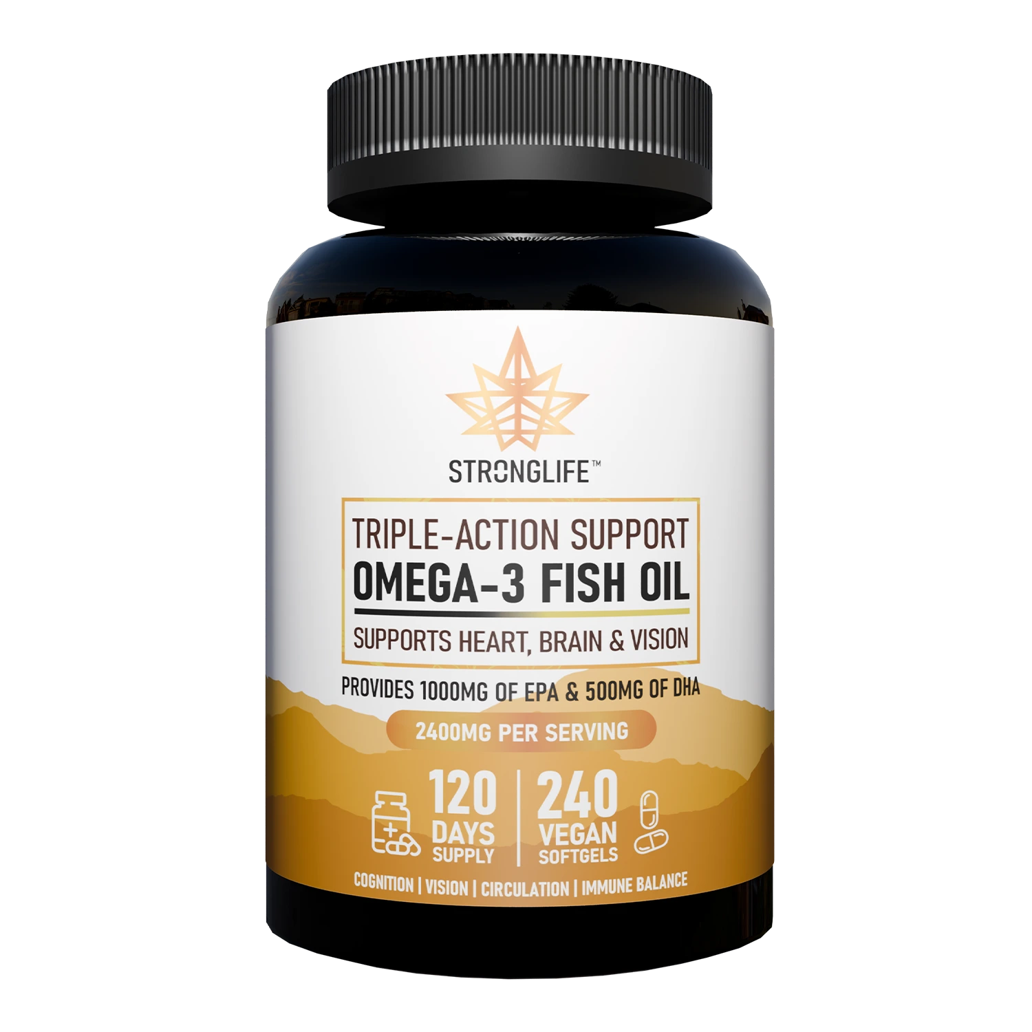 Buy Omega-3 Fish Oil Supplement EPA DHA Triple-Action Support Stronglife