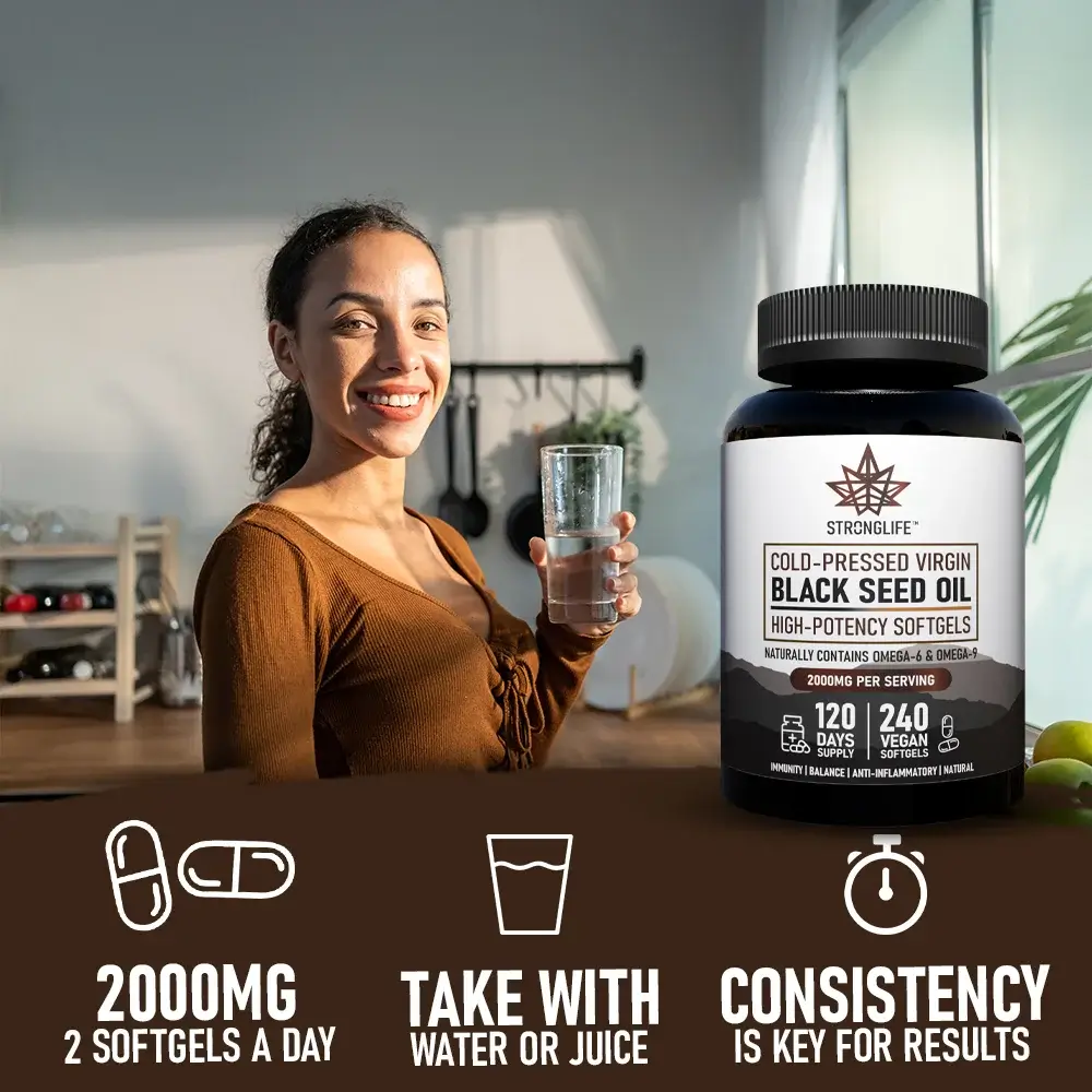 Stronglife Black Seed Oil Softgels Black Seed Oil Capsules Supplement How To Use
