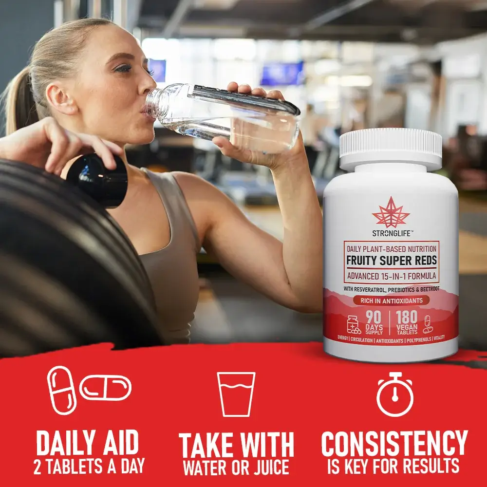 Stronglife Fruity Super Reds Tablets Super Reds Capsules Super Reds Supplement How To Use Plant-Based Nutrition